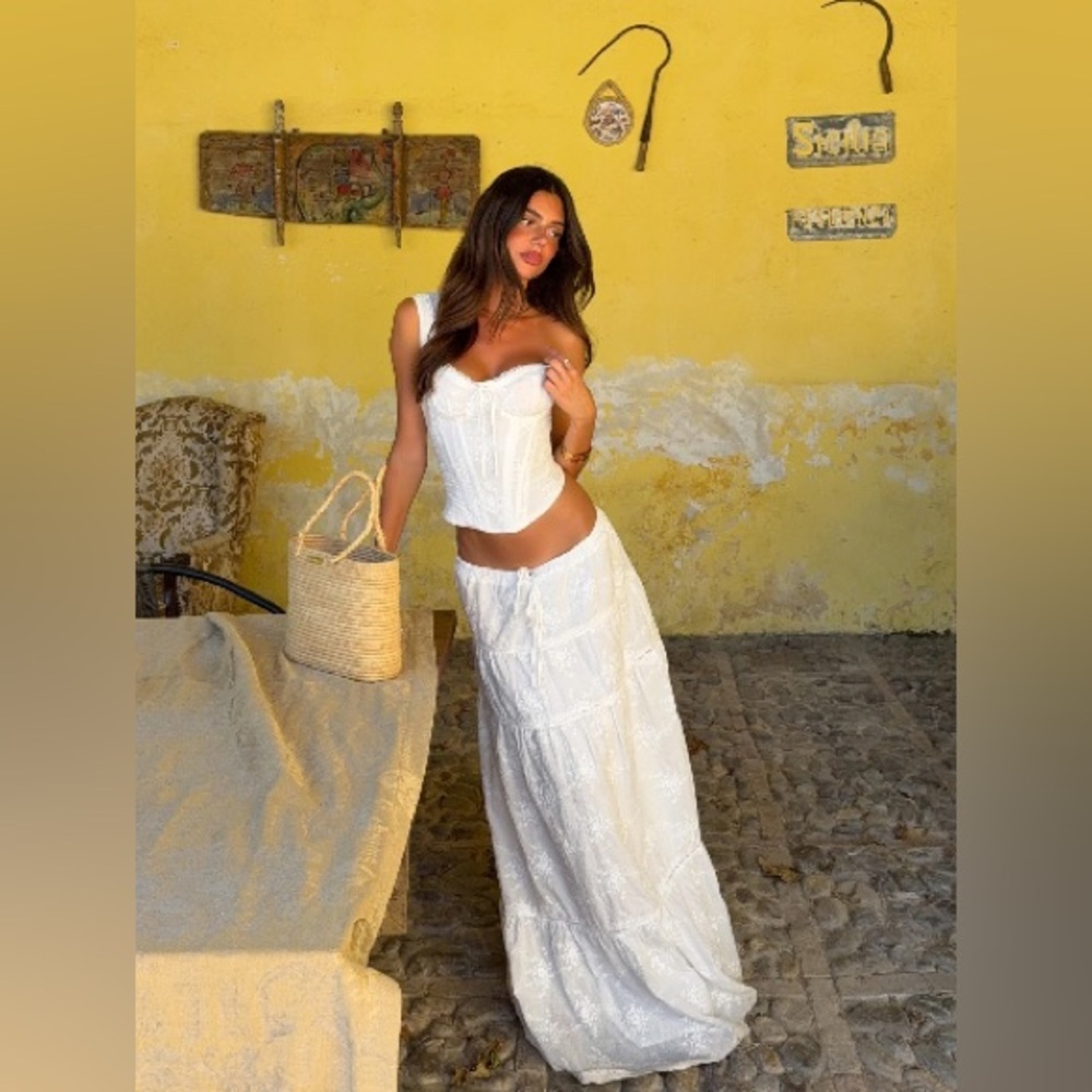 Outcast Lauro Embroidered Maxi Skirt